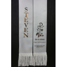 EUCHARIST VERTICAL First Holy Communion Stole Sash Personalised